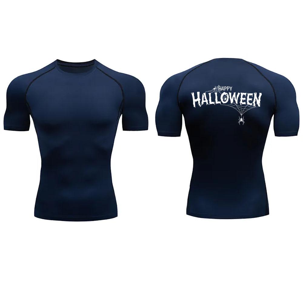 Maglietta a Compressione da Uomo 2024, T-Shirt con Stampa Festiva, Asciugatura Rapida, Traspirante, Manica Corta, Sport all'Aria Aperta, Corsa, S-3XL