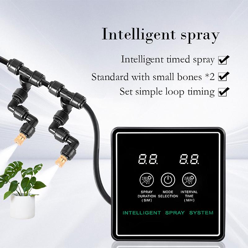 Touch Screen Automatic Mist Rainforest Spray Intelligent Ecological Cylinder Electronic Timer Sprinkler System Kit Control