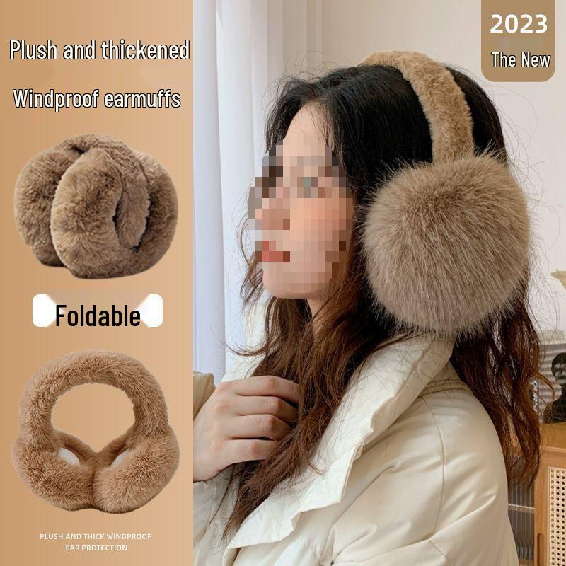 Cozy Foldable Winter Earmuffs: Cute, Warm, and Cold-Proof.