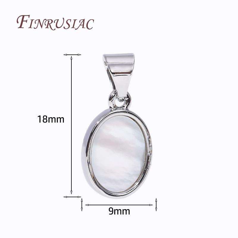 Flera typer DIY Smyckestillverkning Berlocker 18K Guldpläterad Mässing Inlagd Snäcka Berlocker För Halsband Smyckesmaterial