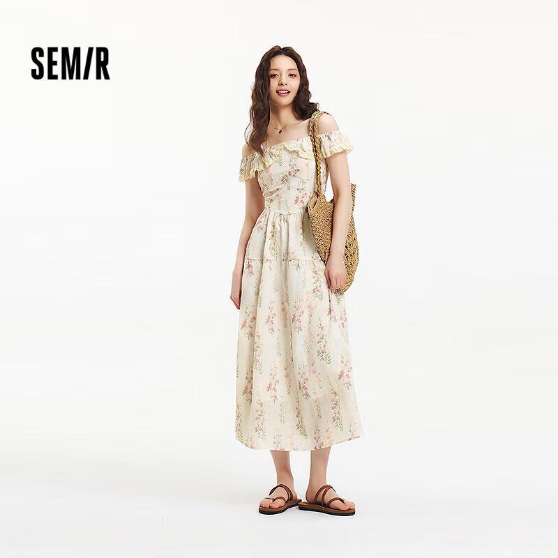 

Женское платье Semir с цветочным принтом и оборками на бретелях S