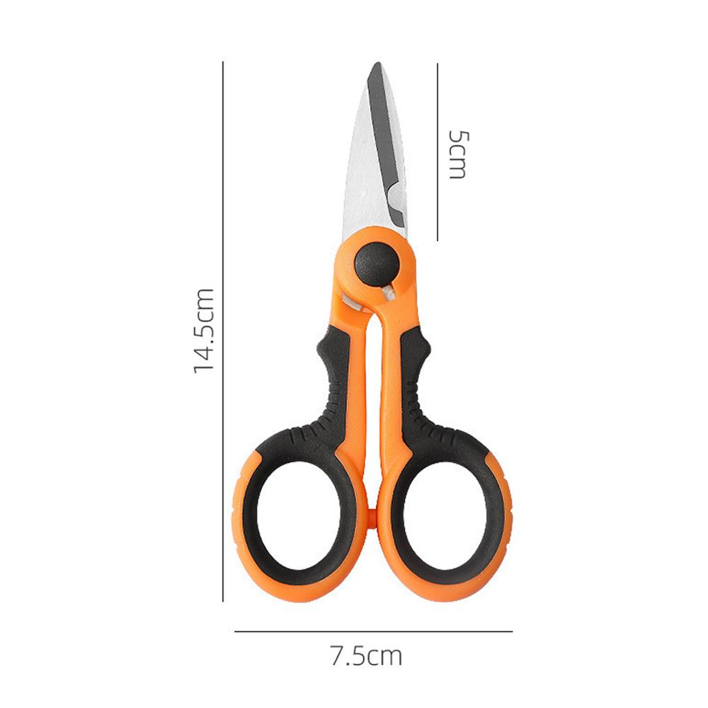 New High Carbon Steel Fishing Scissor Electrician Scissors Household Shears for Stripping Wire Cut Tools for Fabrics Paper Cable