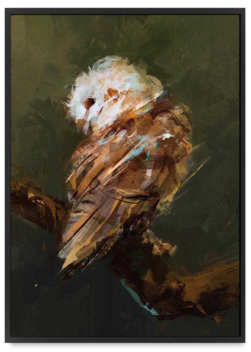 

Plakat sowa abstrakcyjny obraz 21x30 cm