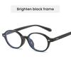 Gjennomsiktig datamaskinbrilleinnfatning Kvinner Menn Antiblått lys Runde briller Blokkerende briller Optisk brillebrille