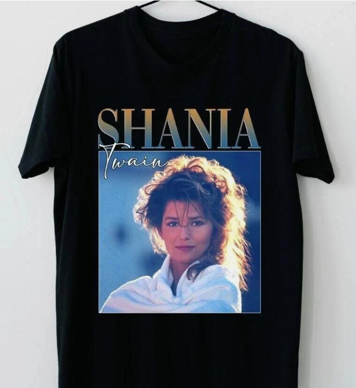 

Shania Twain Black Cotton Unisex T-shirt S