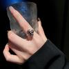 Vintage Cross Iris Open Ring Female Trendy, Cool Niche Design Sense A Frigid Wind Ring Female
