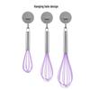 Colored Silicone Egg Beater Set: 8", 10", 12" Handheld Cream Mixer for Baking.