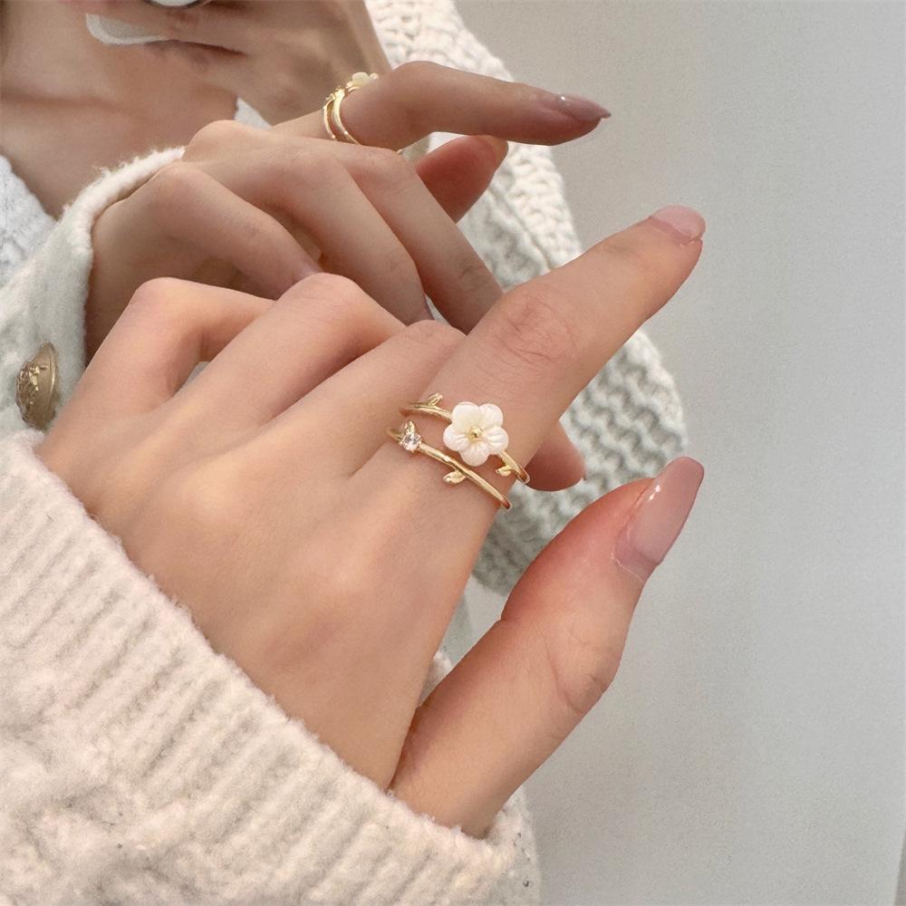 Color Enamel Fritillary Butterfly Ring Women's Open Index Finger Ring New Products