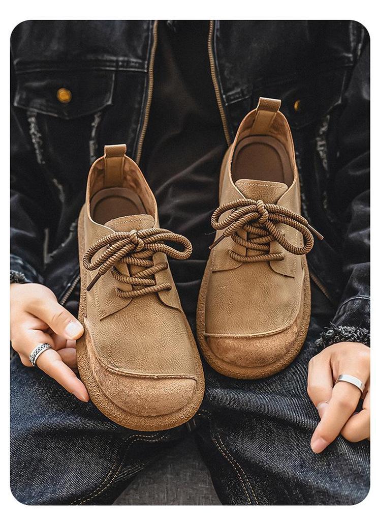 Men's Plus Size Breathable Leather Driving Shoes - Autumn Style, Non-Slip Soft Sole, Fashionable & Versatile.