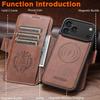 iPhone 17 Pro Max Flip Case: Card Slot, Magnetic Snap, Wireless Charging Stand, Leather 2-in-1 Design