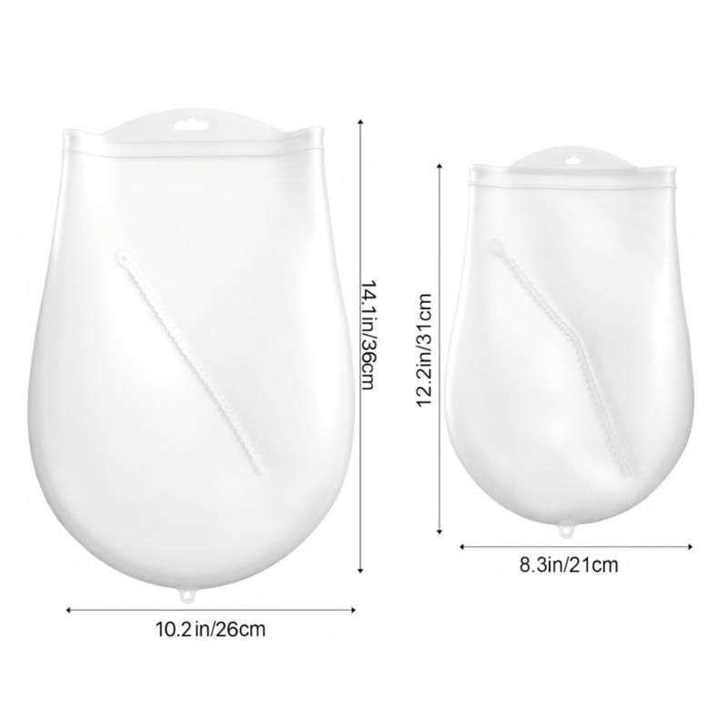 Silicone Bread Proofing and Kneading Bag Set, 2 Dough Mixer Bags in Large and Small Size for Tortillas Flour Mixing, Resting and Baking Preps