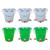 Secchio per allattamento in plastica per animali da fattoria con 1/2/3 tettarelle, distributore di latte per suinetti e vitelli
