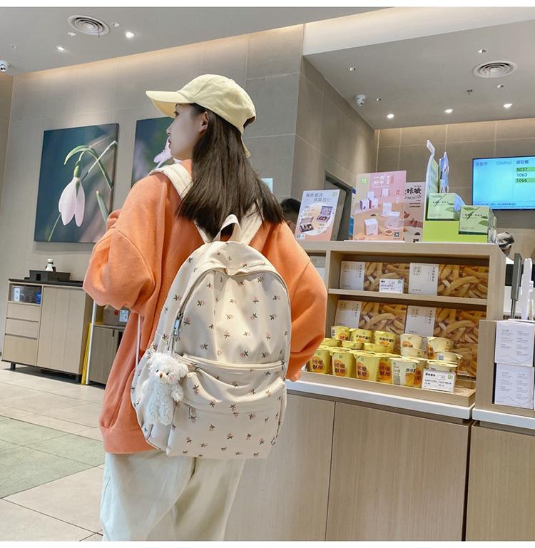 Women's Korean Style Bear Zipper Backpack - Large Capacity, Casual Computer Bag