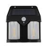 Outdoor Wall Lamp Square 2 Lamps Motion Sensing 3 Modes Solar Powered Waterproof Wall Mounted