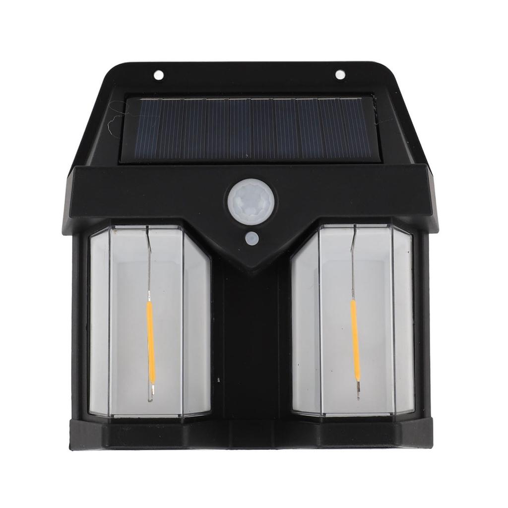 Outdoor Wall Lamp Square 2 Lamps Motion Sensing 3 Modes Solar Powered Waterproof Wall Mounted