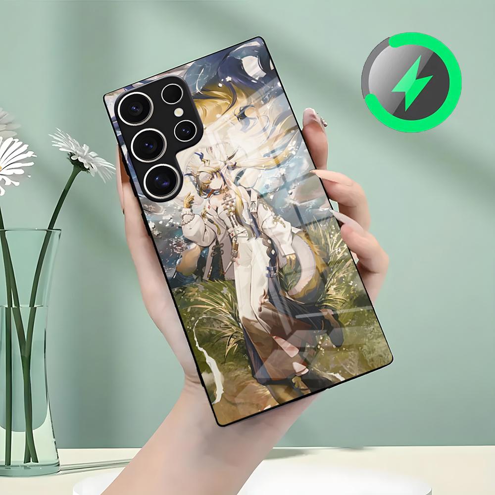 Arknights Suzie Yeung Phone Case For Samsung S26 S25 S24 S23 S22 S21 S20 Edge Ultra Plus FE For Magsafe Glass Case