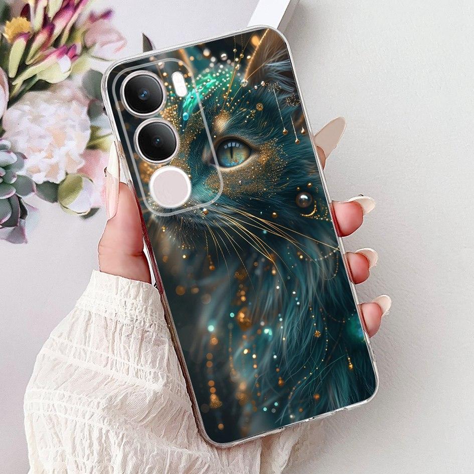 Silicone Case For Vivo Y19s V2419 Cover Lovely Cat Butterfly Cartoon Soft Back Protective Shell For Vivo Y19s 4G Y 19s TPU Coque