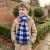 Winter Outdoor Neck Wrap Double Sided Velvet Scarf for Kids, Soft Thickened Plaid Warmer Kids Boys and Girls, Lightweight Comfortable Activities