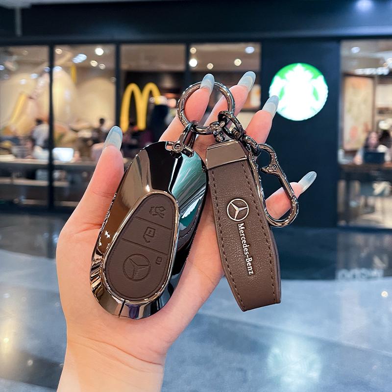 Alloy Car Remote Key Cover Case Shell For Mercedes Benz C E S Class GLC W206 W223 W214 E300 S500 C260 C300 S450 S400 Accessories CA1 C2