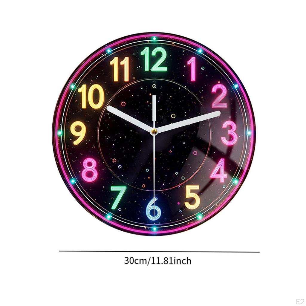 Wall Clock Decor Ornament Unique Modern Silent, Practical, Arabic Numerals, Game Room