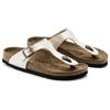Birkenstock Gizeh Birko Flor Graceful Narrow Fit Sandals Pearl White Womens 0943873
