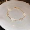 New Super Flash Full Diamond Four-leaf Clover Bracelet Women's Light Luxury Niche Bracelet Personalized Versatile Hand Jewelry