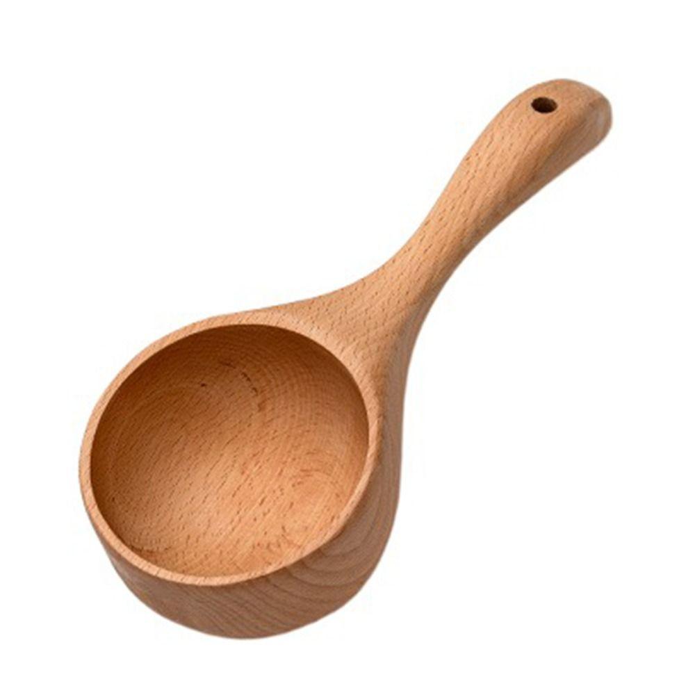 Large Size Long Handled Spoon Long Handle Wooden Soup Ladle Water Ladle Serving Soup Spoon Picnic