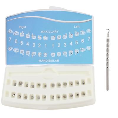 Kieferorthopädische Zahnspange mit Haken aus Metall, zahnärztliches kieferorthopädisches Instrument