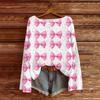 Womens  Fall Sweaters Long Sleeve Print Tops Pullover Sweaters Loose Dressy Casual Basic Clothes