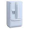1:12 Mini Dollhouse Double Door Refrigerator Model in White/Silver/Gray