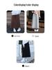 Gray A-line High Waist Women's Skirt - Spring/Autumn 2025 Tencel Hip-Hugging Mid-length with Split