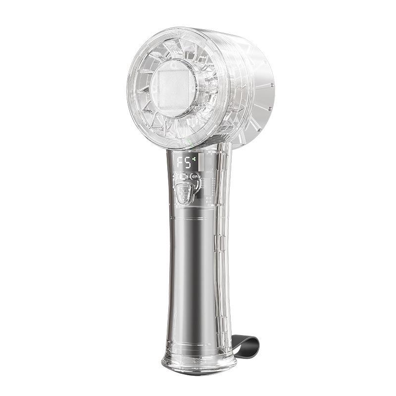 2026 Transparent Ice Pack Mini Handheld Rechargeable Fan 44*54*154mm