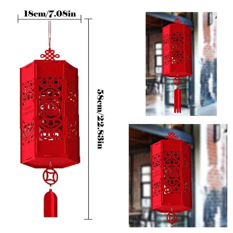 Double Happiness Chinese Wedding New Year Decoration Red Hanging Pendant Traditional Ornament for Festive Home Decor