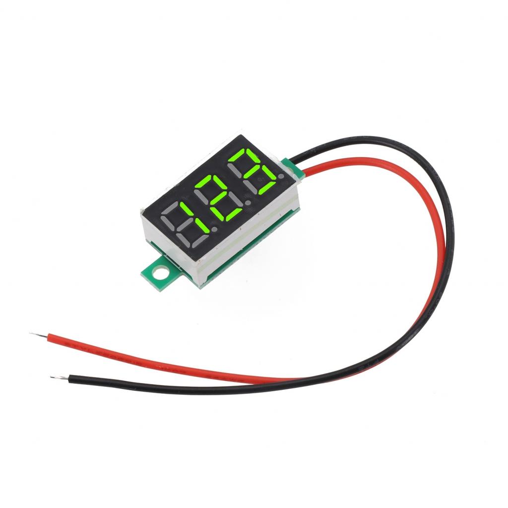 0,36 palcový LED digitální 2řádkový stejnosměrný voltmetr Červená Modrá Zelená DC 4,5-30V voltmetr