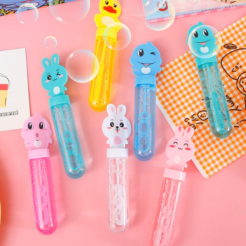 Cartoon Mini Dinosaur Duck Rabbit Bubble Stick Bubble Machine Soap Bubble Children Outdoor Sports Interactive Toy Birthday Party