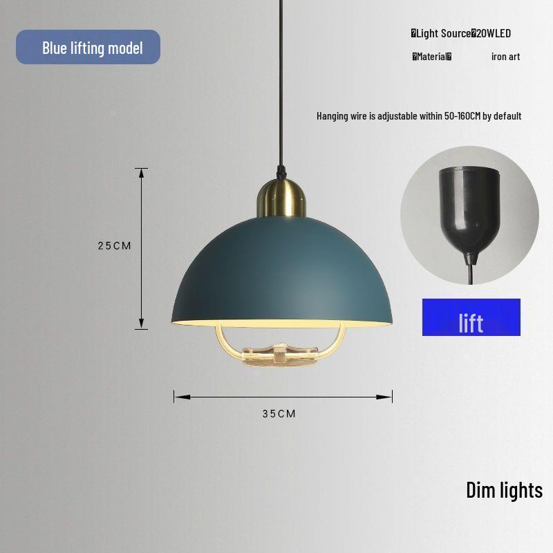 Modern Minimalist Telescopic Macaron Chandelier for Dining, Card, Mahjong, or Study Rooms