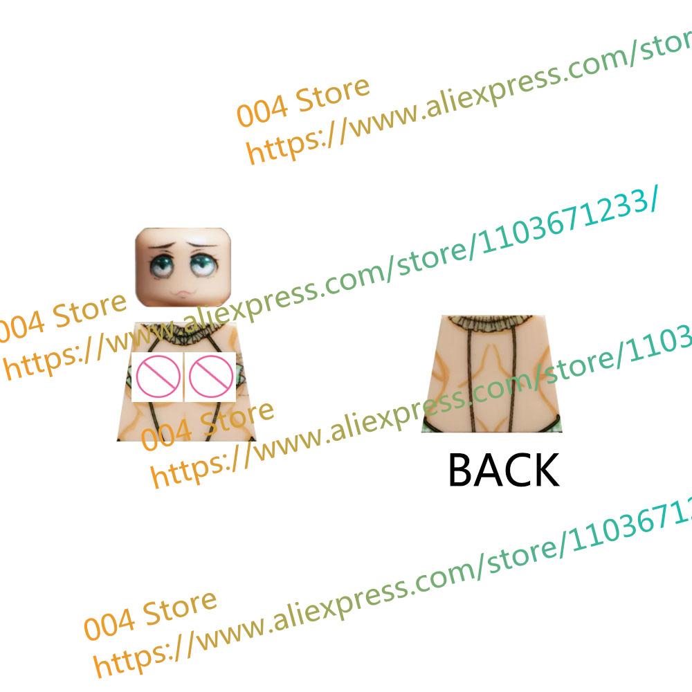 18+ Adult Building Block MOC Anime Action Figure Sexy Model Date Cartoon Swimwear Girl Hair Kit Ornament Toy Gift Collection F31
