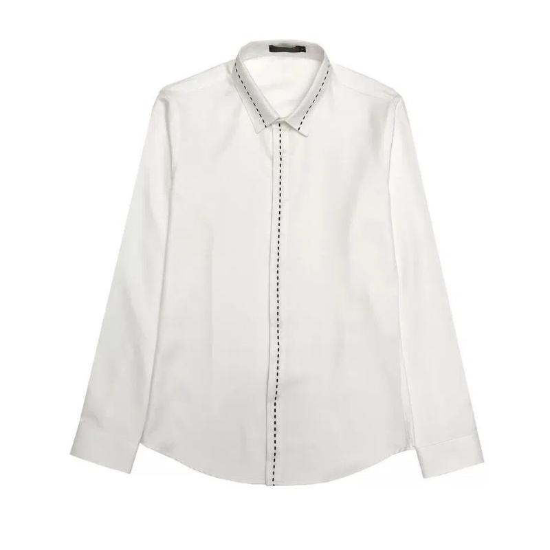 Smart Casual Spring Autumn Men Clothing Shirts Lapel Line Single Breasted Korean Fashion Trend Business Slim Long Sleeve Tops