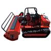 High-Power Remote Control Orchard Weed Removal & Grass Cutting Robot with Crawler Tracks - Fully Automatic Lawn Mower & Shredder.