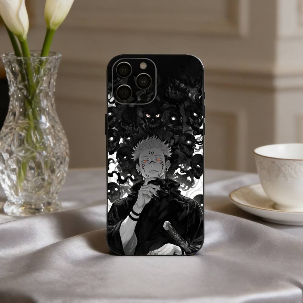 R-Ryomen S-Sukuna J-J-Jujutsu K-Kaisen-N Phone Case For iPhone 17pro,16,15,14,13,12,11 Plus,Pro Max,XS,Soft Silicone Black Cover