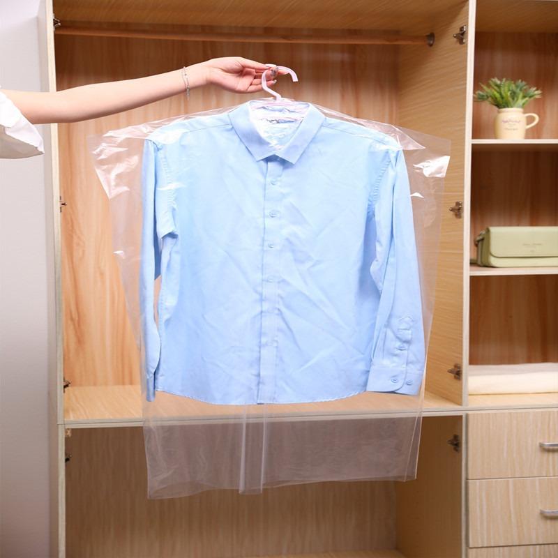 Dustproof Bags for Dry Cleaning Clothes Clothing Hanging Dust Cover Wedding Suit Jacket Storage Bag Transparent Disposable Clothing Covers 100pcs
