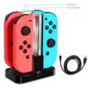 Chargers & Charging Docks 4 In 1 Led Charging Dock Station For Nintendo Switch Joy Con Controllers Black