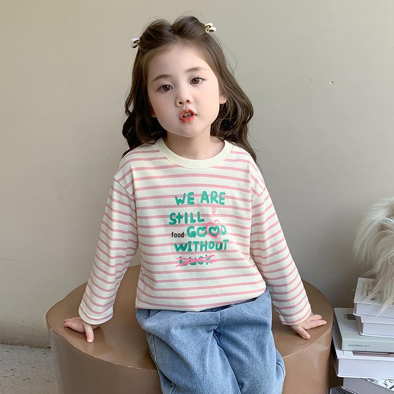 

Girls Long Sleeve T-Shirt - Spring & Autumn 2025, New Little Girl Base Top, Children s Autumn Clothing 110 cm