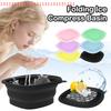 Portable Face Dipping Bowl for Ice Bath And Home Skincare Routine for Women And Girls Square Foldable Silicone Bowl