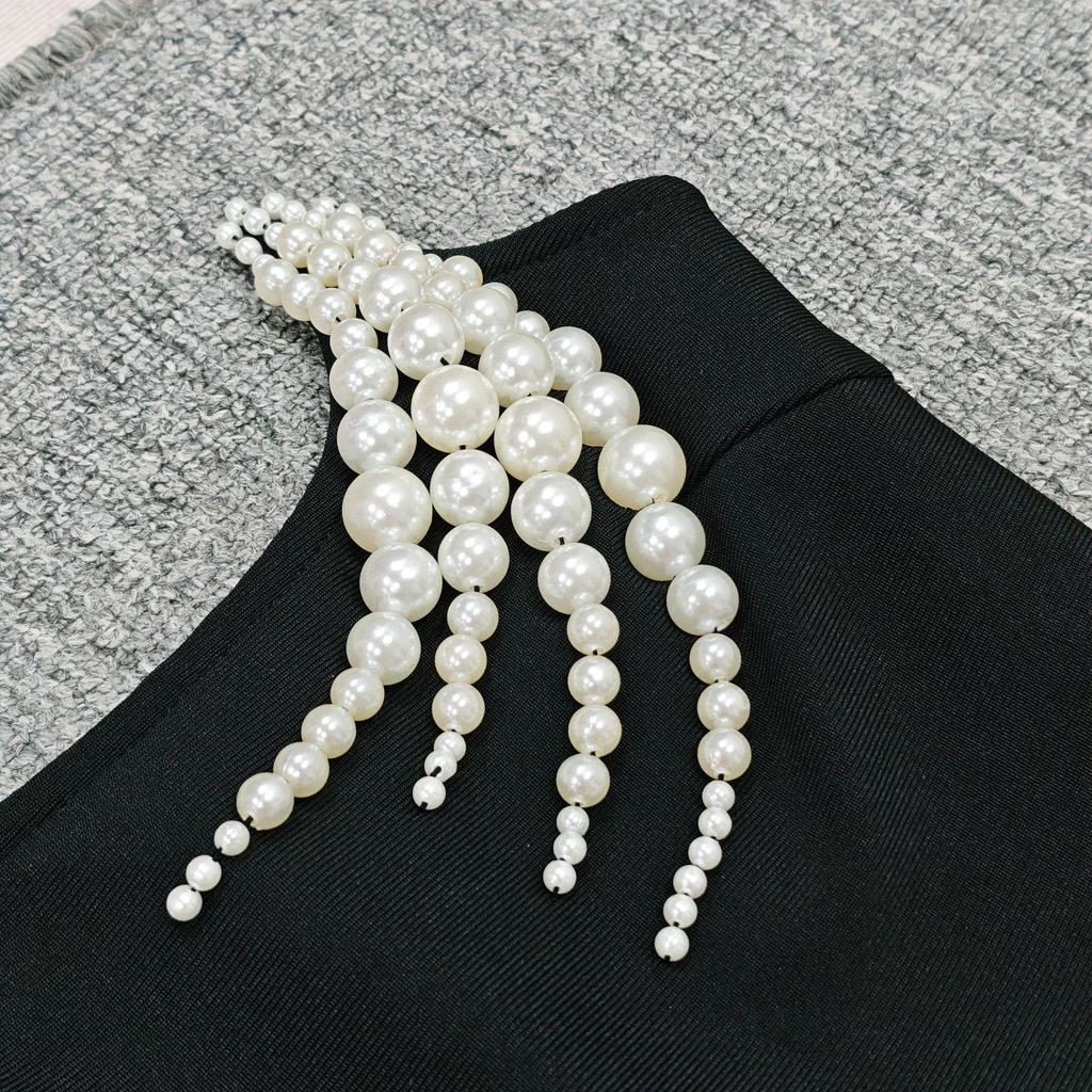 Kadınlar İçin Zarif Straplez Taşlı Yırtmaçlı Abiye Elbise