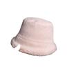 New Winter Hat Women's Plush Warm Fisherman Hat Retro Style Deerskin Lambswool Basin Hat Casual