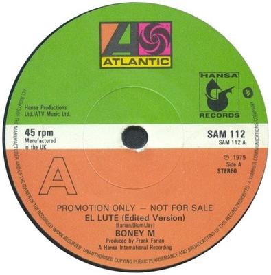 7-Zoll-Schallplatte BONEY M. - El Lute SAM112 Atlantic 1979 UK Soul/Funk Gebraucht