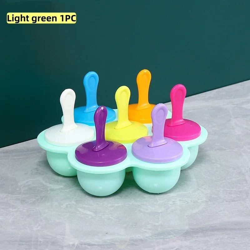 DIY Summer Home Handmade Ice Cream Food Grade Colorful Plastic Covered Ice Cream Mold Used for DIY Ice Cream Sticks Ice Hockey
