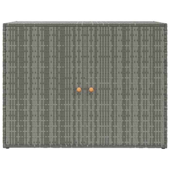 VidaXL Garden Storage Cabinet Grey 100x55.5x80 Cm Woven Resin 319869
