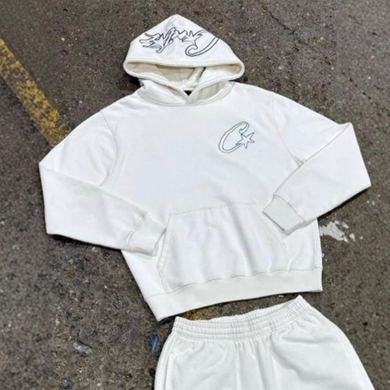Unisex Oversized Hooded Sweatshirt Jogger Pants Set Winter Warm Casual Sportswear Teens